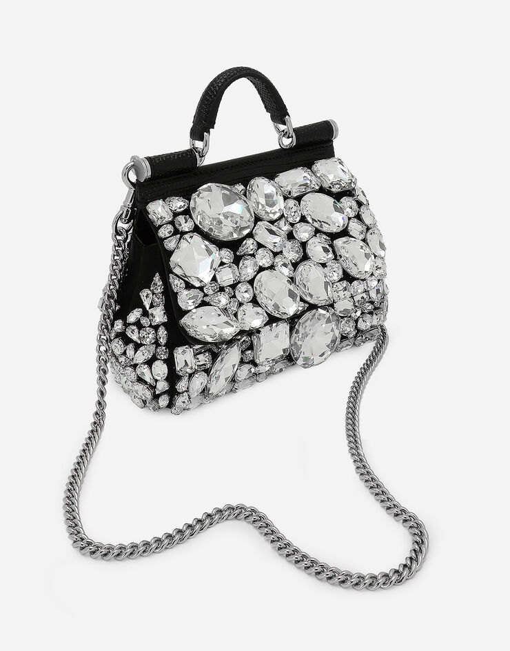 Dolce & Gabbana Mini sac à main Sicily Noir BB7504AP624