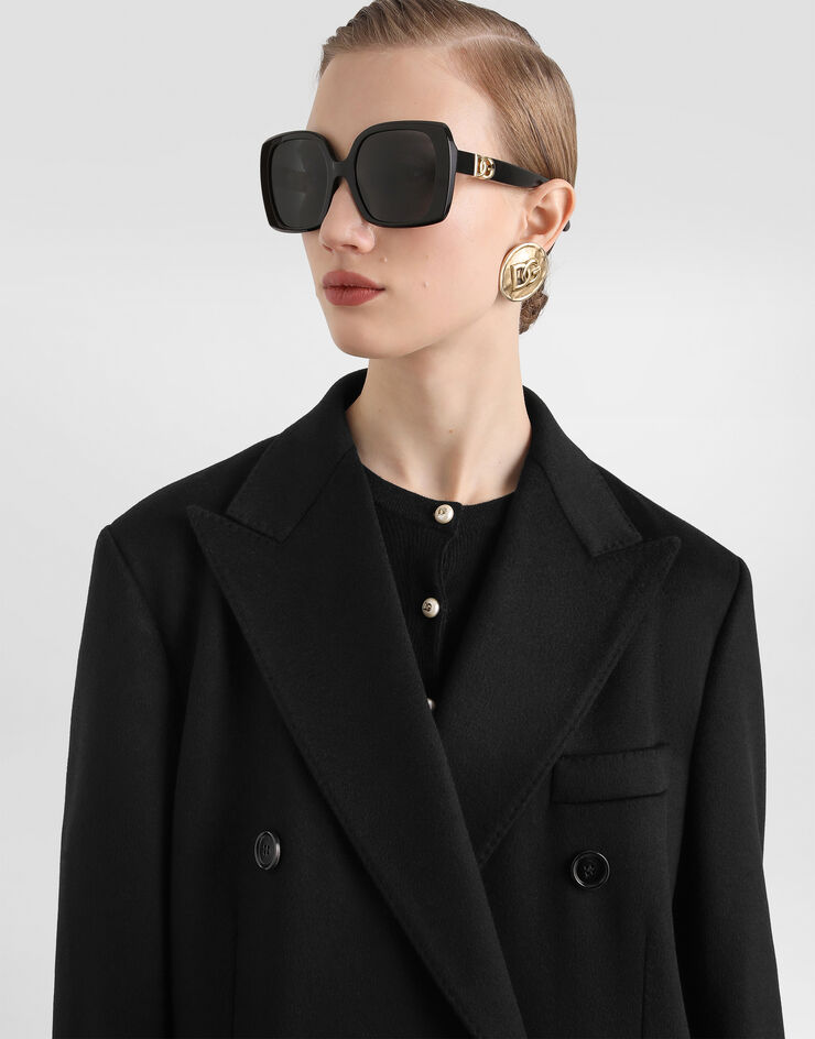 Dolce & Gabbana Manteau croisé en cachemire Dolce & Gabbana Manteau croisé en cachemire Noir F0W8UTHU2BX