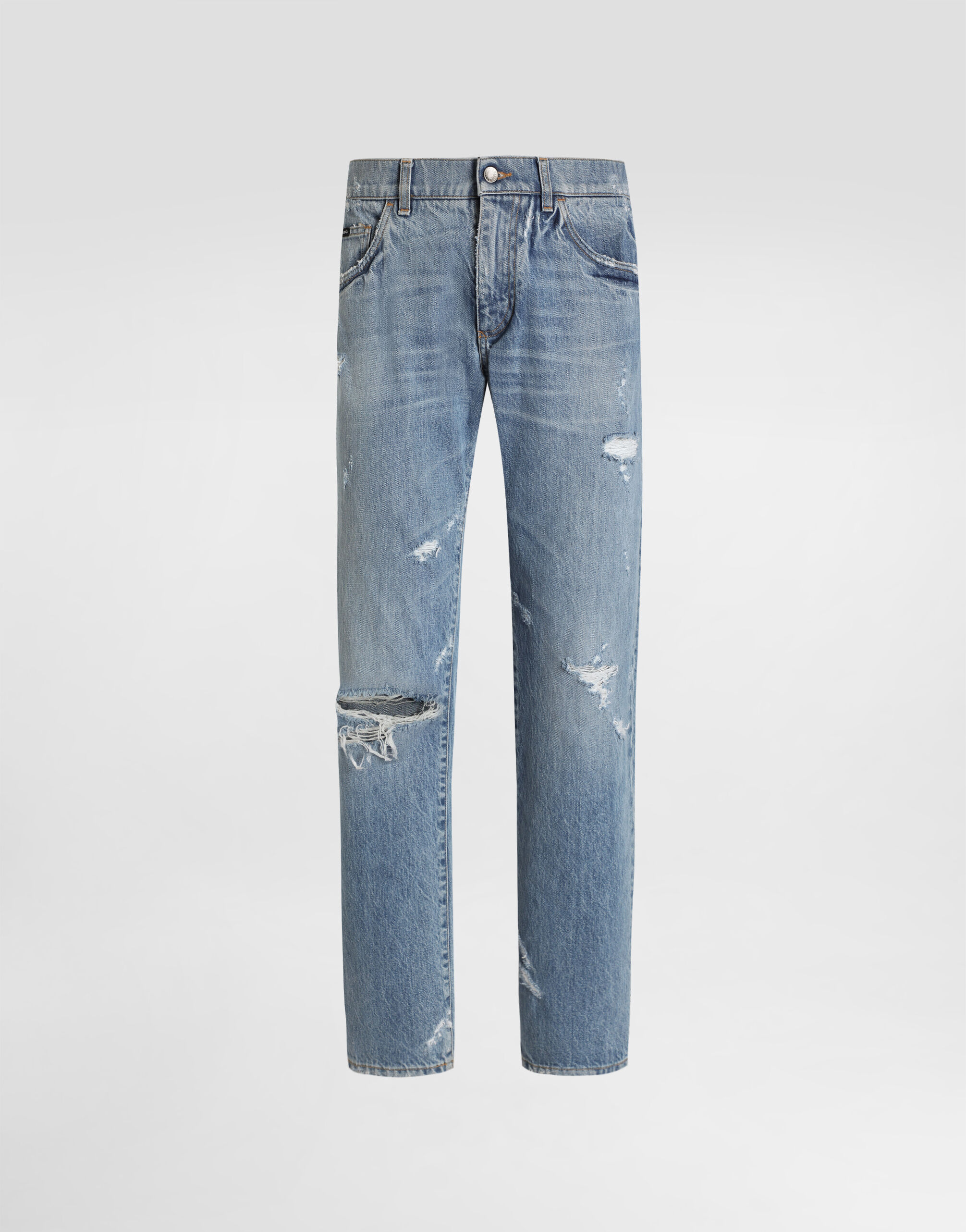 Denim trousers in Multicolor for Men | Dolce&Gabbana®