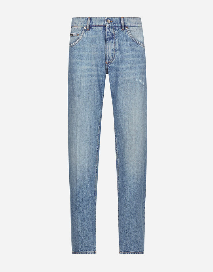 Dolce & Gabbana Classic jeans with DG embroidery Multicolor GP02XZG8LN1