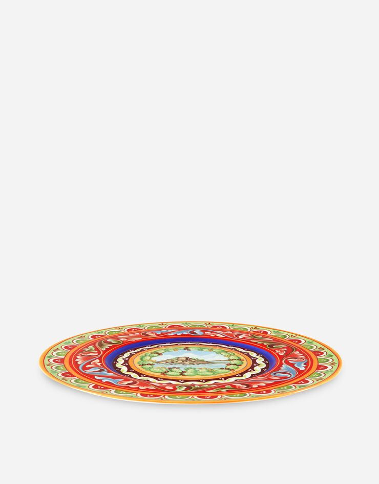 Dolce & Gabbana Charger Plate in Fine Porcelain Multicolor TC0005TCA04