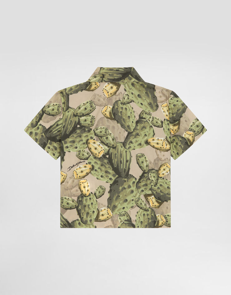 Dolce & Gabbana Cactus-print poplin shirt Multicolor L14S79HS5UI