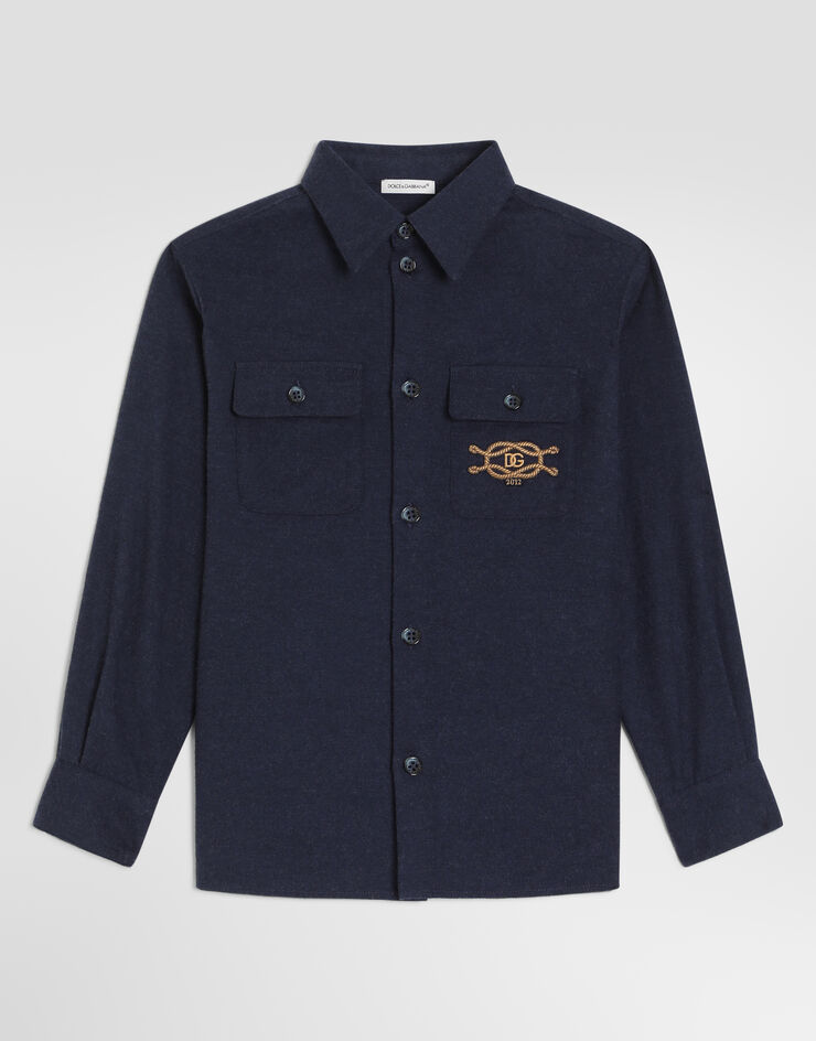 Dolce & Gabbana Melange flannel shirt Dolce & Gabbana Melange flannel shirt Grey L45S12FU5ZI