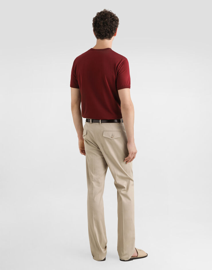 Dolce & Gabbana Cotton t-shirt Bordeaux G8JX7TFU7EQ