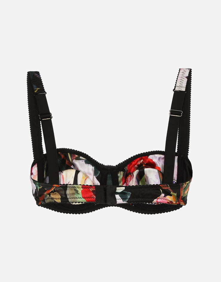 Dolce & Gabbana 玫瑰园印花缎布平杯式文胸 印花 O1A12TFSA59