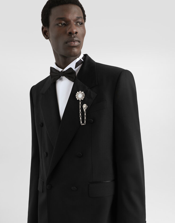 Dolce & Gabbana Palermo double-breasted tuxedo jacket in virgin wool Dolce & Gabbana Palermo double-breasted tuxedo jacket in virgin wool G2VN7TGK449