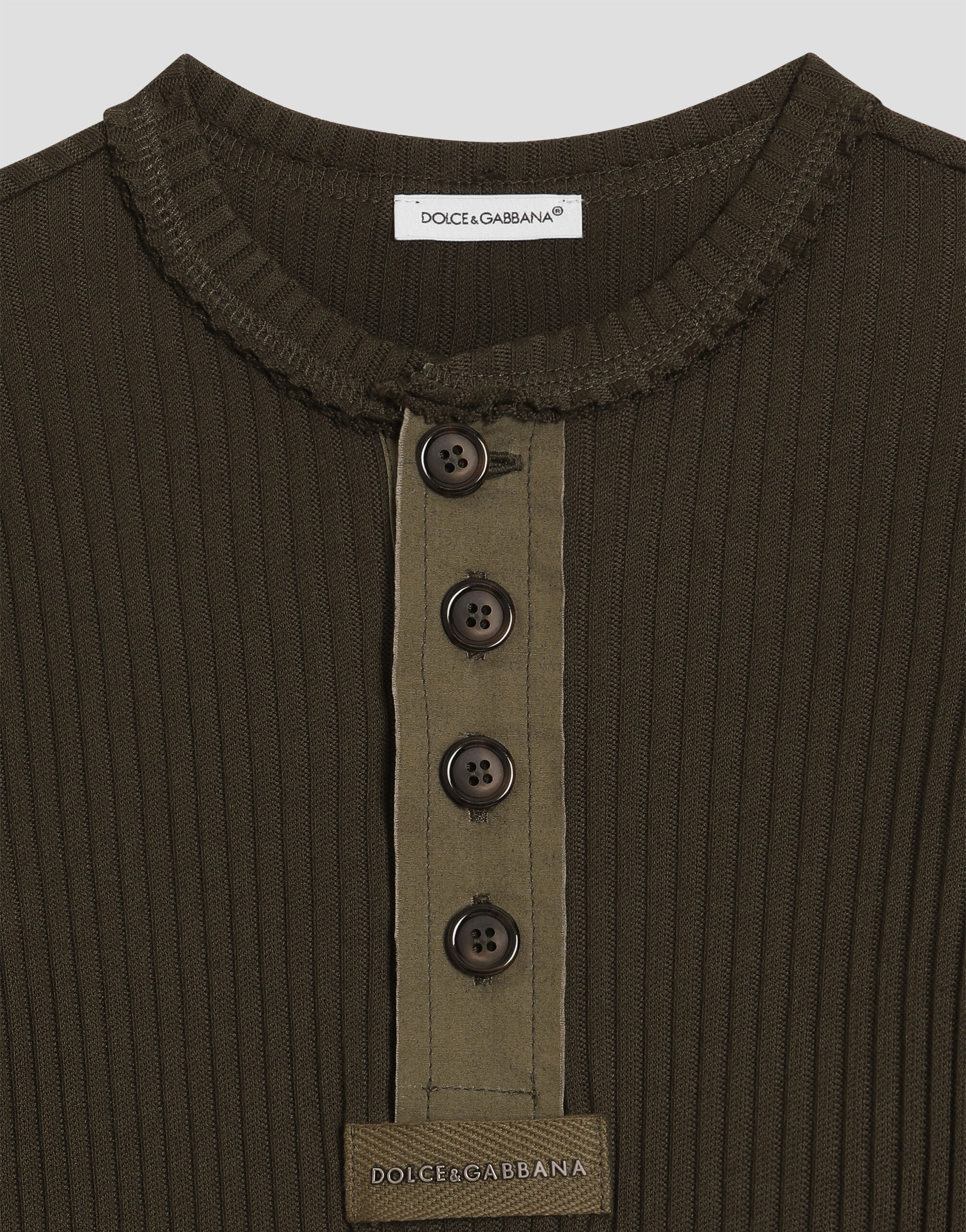 Ribbed jersey serafino shirt