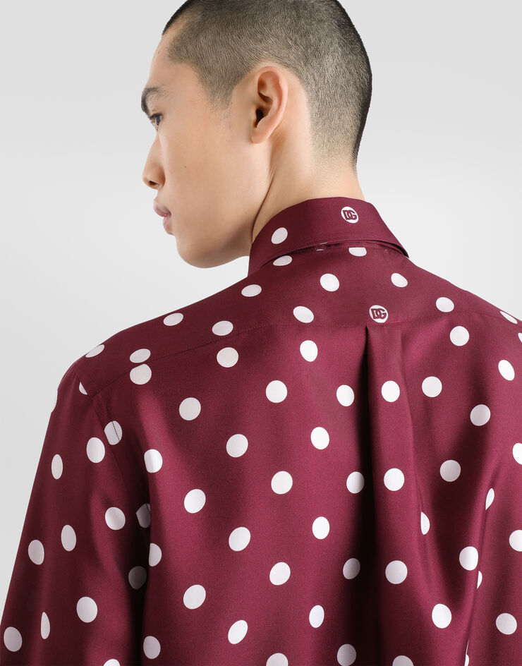 Dolce & Gabbana Polka dot-print silk twill Gold shirt Dolce & Gabbana Polka dot-print silk twill Gold shirt Multicolor G5NP9TIS1YO