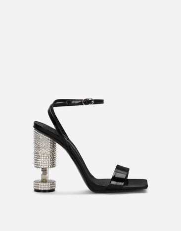 Dolce&Gabbana Polished calfskin sandals Black F0W0WTFUAA1