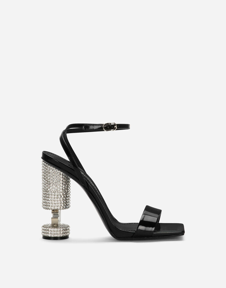 Dolce&Gabbana Polished calfskin sandals Black CR1437AP324
