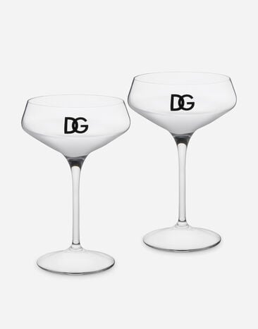 Dolce & Gabbana 2er-Set Champagnerkelche Mehrfarbig TCBS08TCAI2