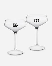 Dolce & Gabbana Set 2 Champagne Glasses Multicolor TCBS14TCAI2