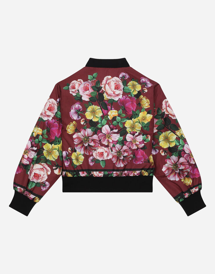 Dolce & Gabbana Reversible nylon bomber jacket with flower power print: Imprima L51B96G7M1I