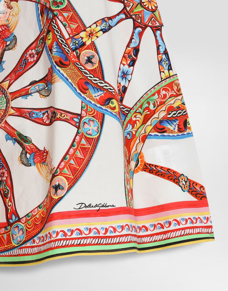 Dolce & Gabbana Carretto-print poplin dress Multicolor L53DW2FI5O4