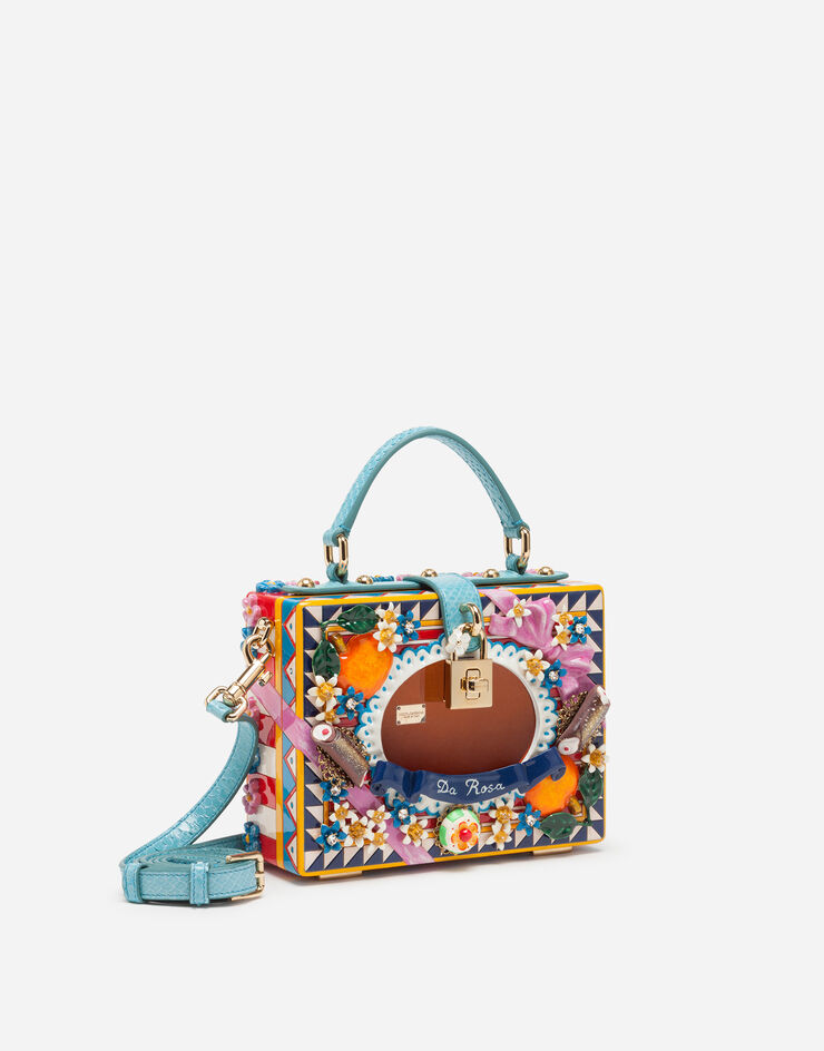 Dolce & Gabbana Dolce Box bag in hand-painted wood MULTICOLOR BB5970A2H41