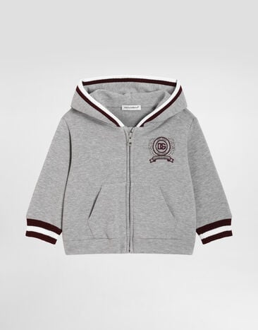Dolce & Gabbana Sudadera con capucha y bordado Grey L1JWNKG7PVB