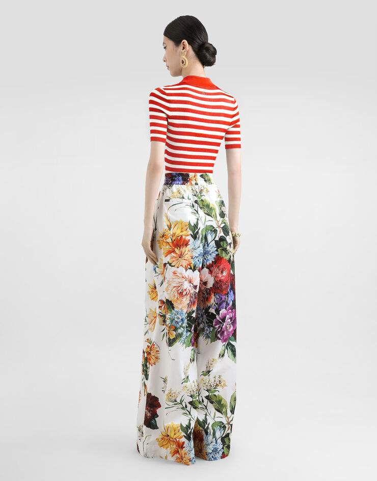 Dolce & Gabbana Viscose polo Multicolor FXZ37ZJAIRR