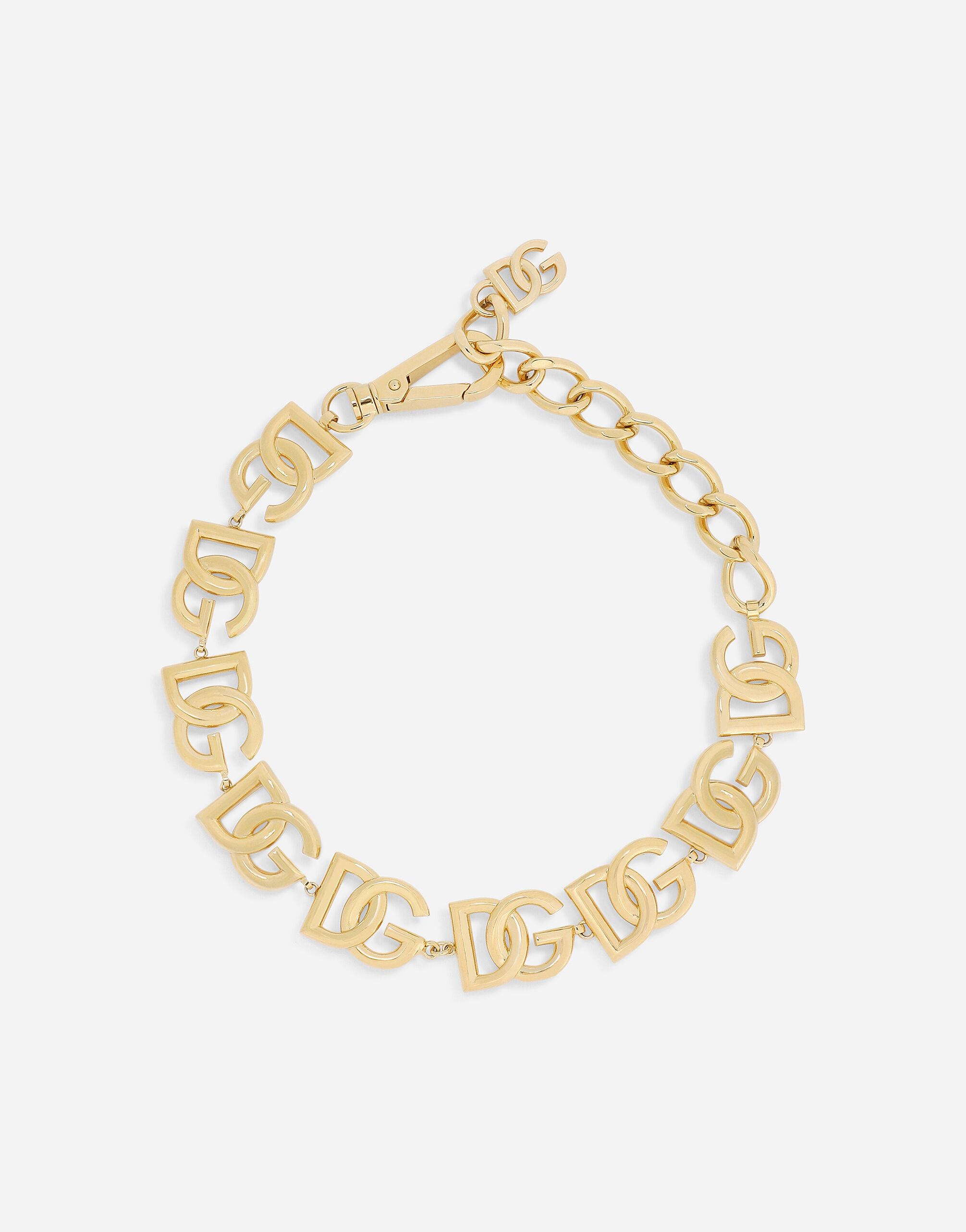 Choker with multiple DG logos in Gold for Women Dolce Gabbana US