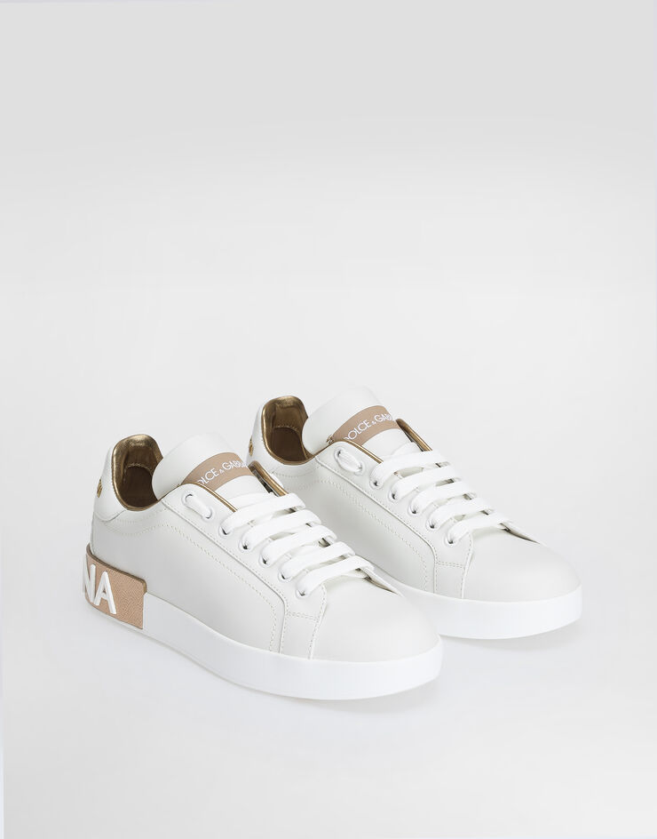 Dolce & Gabbana Sneaker Portofino in pelle di vitello Oro CK1544AX615