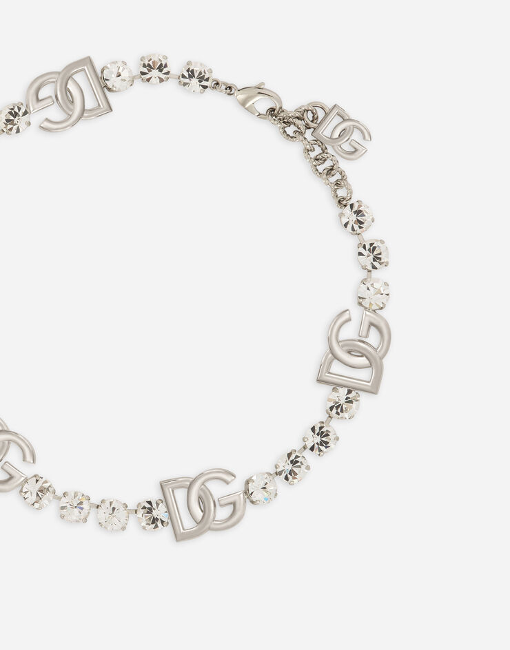 Dolce & Gabbana KIM DOLCE&GABBANA Collar de strass con logotipo DG Plateado WNO4S7W1111