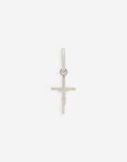 Dolce & Gabbana Single Creole earring with cross pendant Silver WNQ3S3W1111