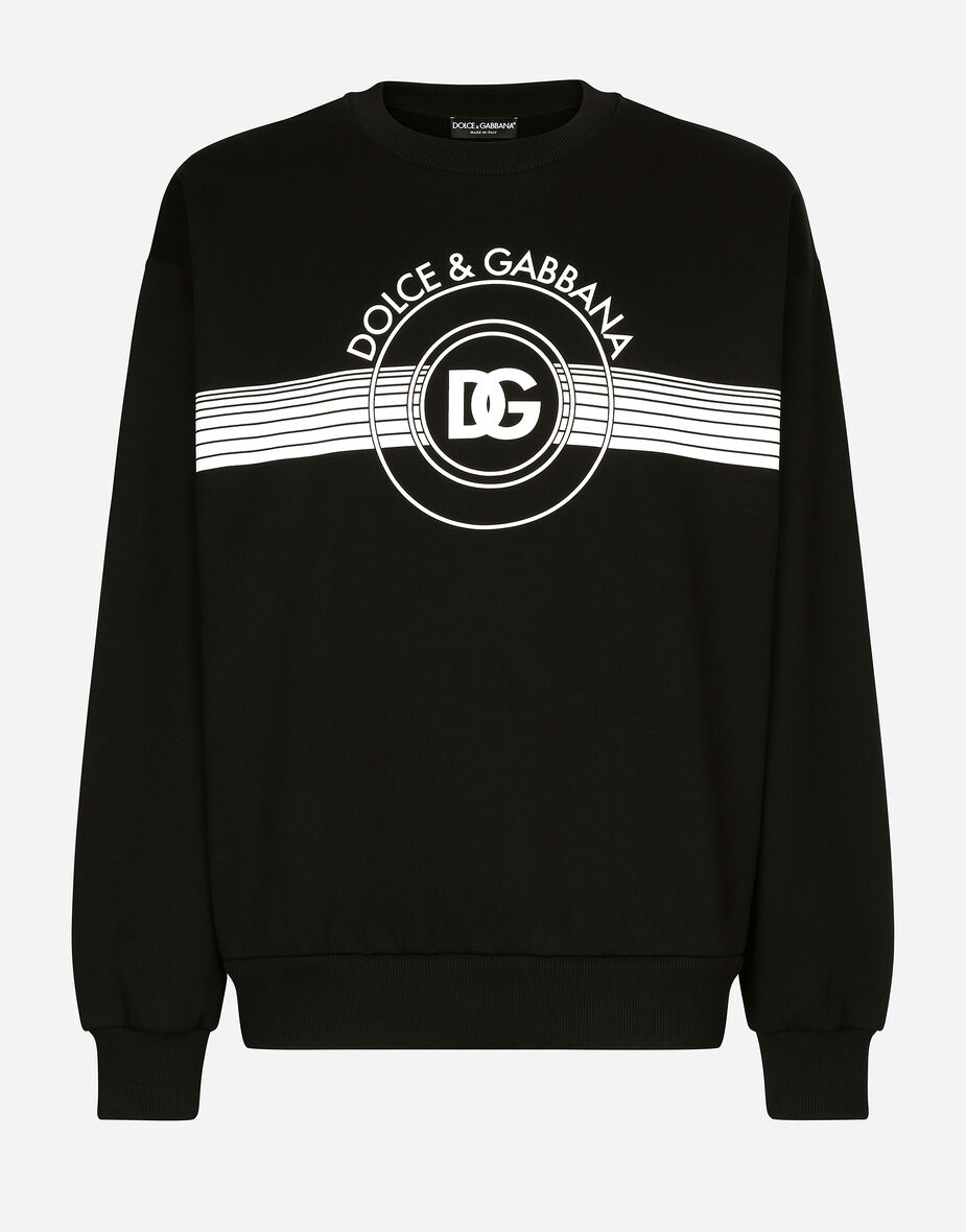 Jersey Sweatshirt with DG Logo Print