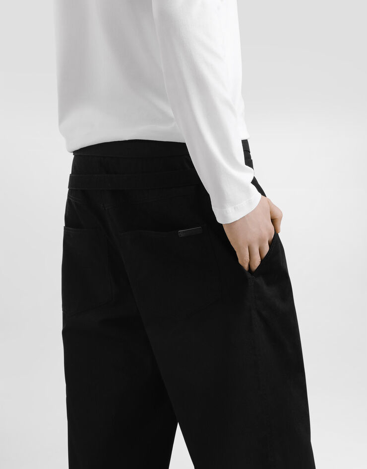 Dolce & Gabbana Cotton faille trousers Black GP142TFU6Z0