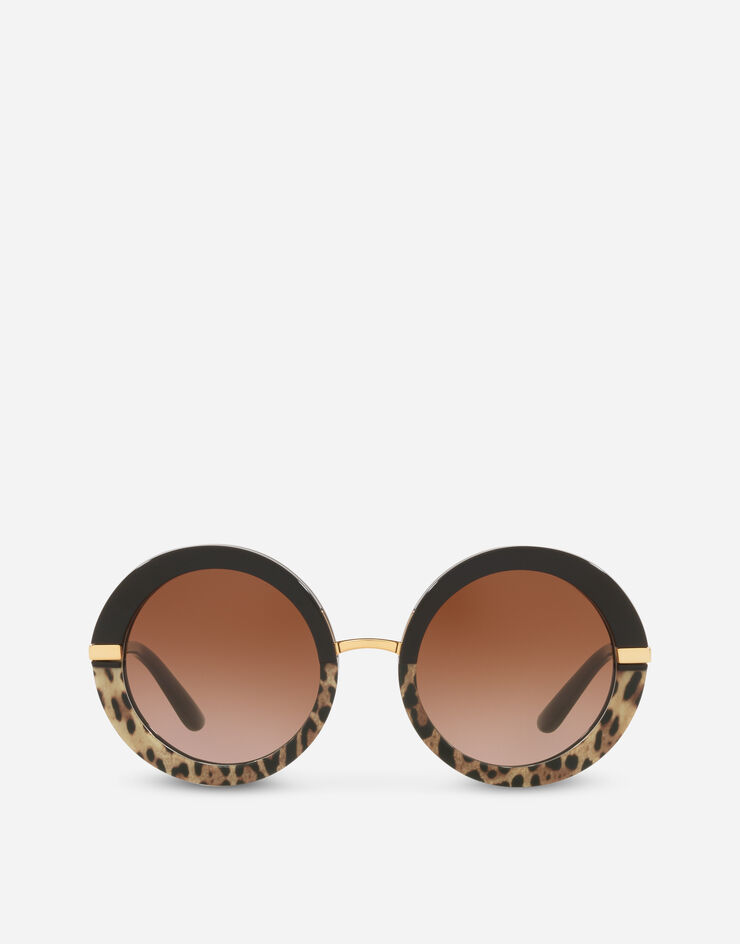 Dolce & Gabbana Lunettes de soleil Half Print Imprimé Léopard VG439AVP413