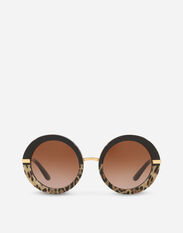 Dolce&Gabbana Half print sunglasses Animal Print BE1348AM568
