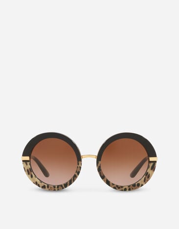 Dolce & Gabbana Солнцезащитные очки с принтом Half Print черный VG4439VP187