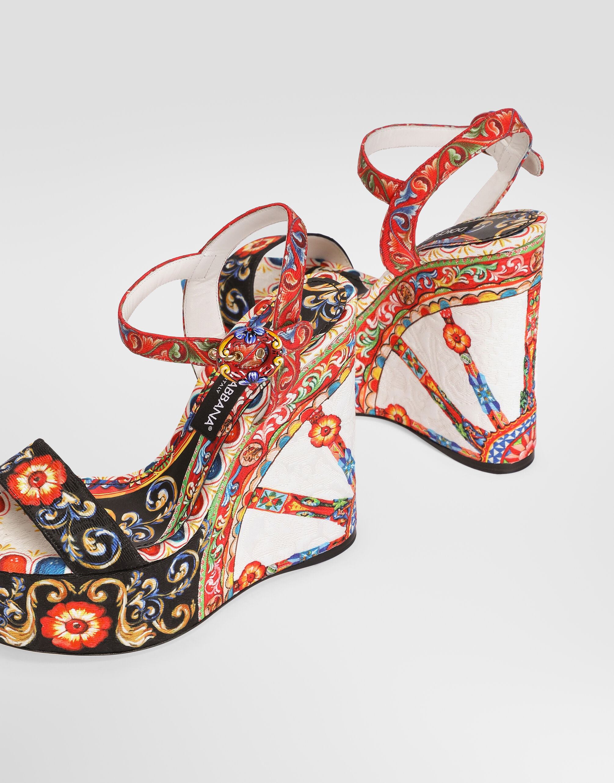 ドルガバ☆SANDALI ZEPPA Sandali espadrillas con zeppa in