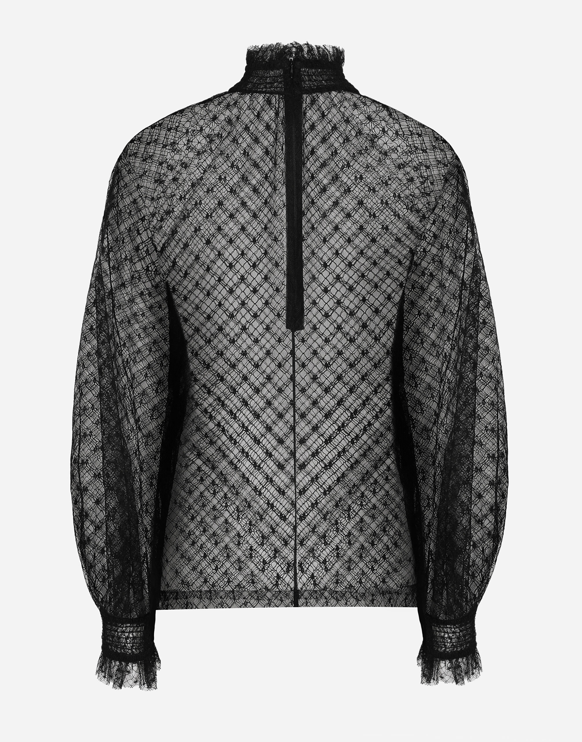 Mesh blouse in Black for Women | Dolce&Gabbana® US