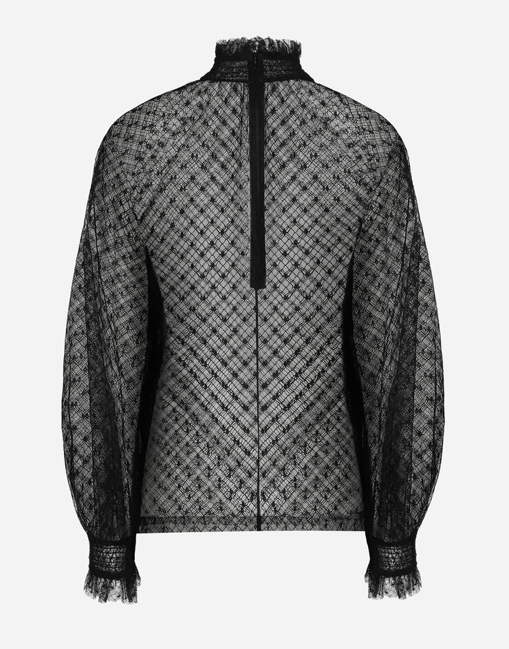 Dolce & Gabbana Blusa de malla Negro F79EMTFLSK8