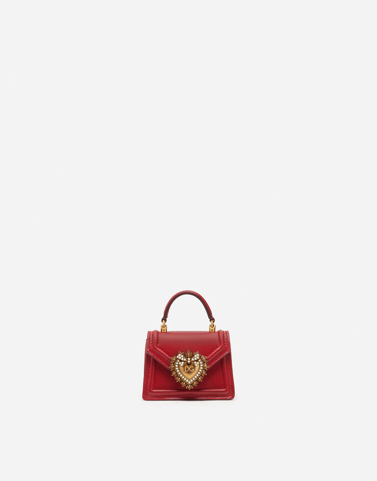 Dolce & Gabbana Micro bag Devotion in vitello liscio Rosso BI1400AV893