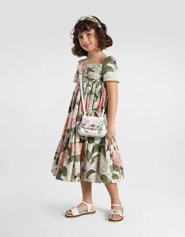 Dolce & Gabbana Hydrangea-print poplin dress Dolce & Gabbana Hydrangea-print poplin dress Multicolor L53DE7HS5T6