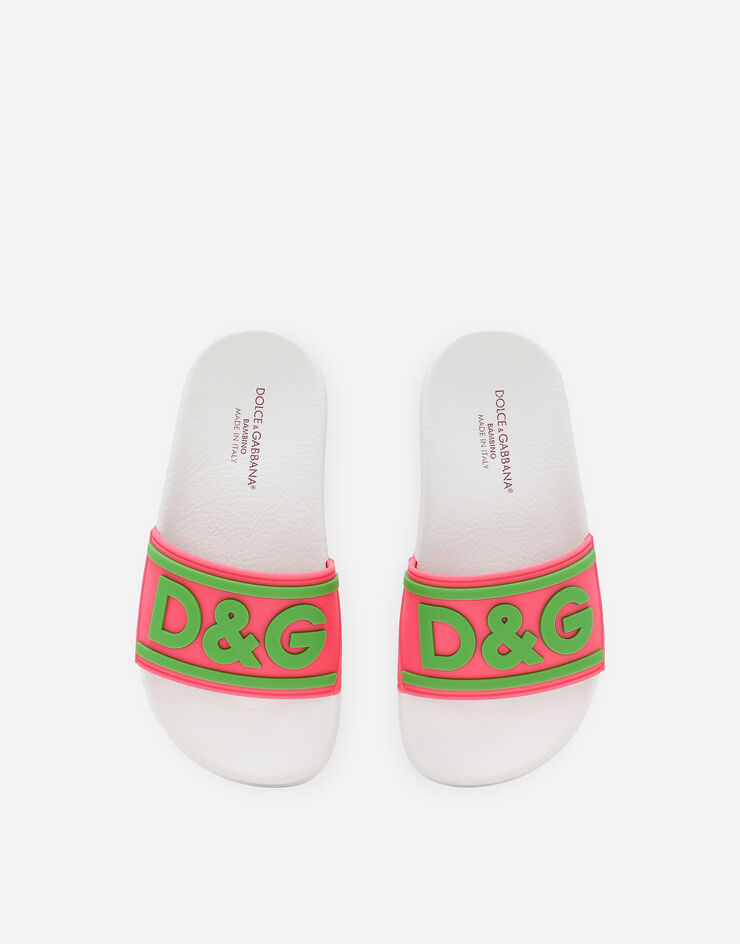 Dolce & Gabbana Mules de plage en caoutchouc Rose DD0320AQ858