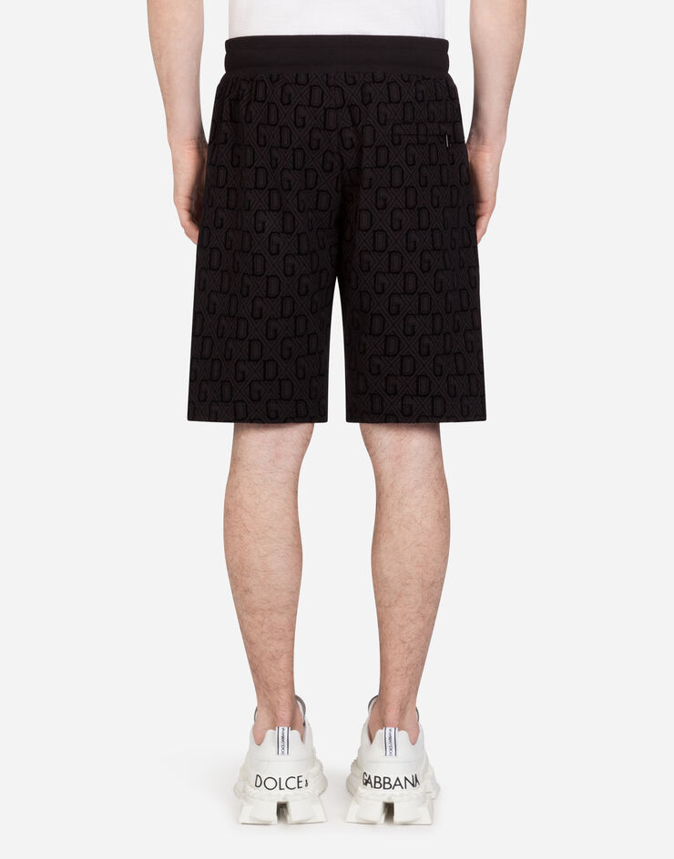 Dolce & Gabbana Flocked print bermuda jogging shorts NEGRO GYZFATG7VDC