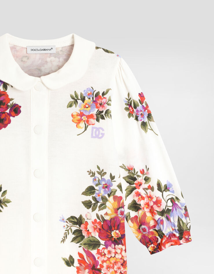 Dolce & Gabbana 3-teiliges Geschenkset aus glattem Jersey mit Blumenprint Multicolor L2JO5DII7J6