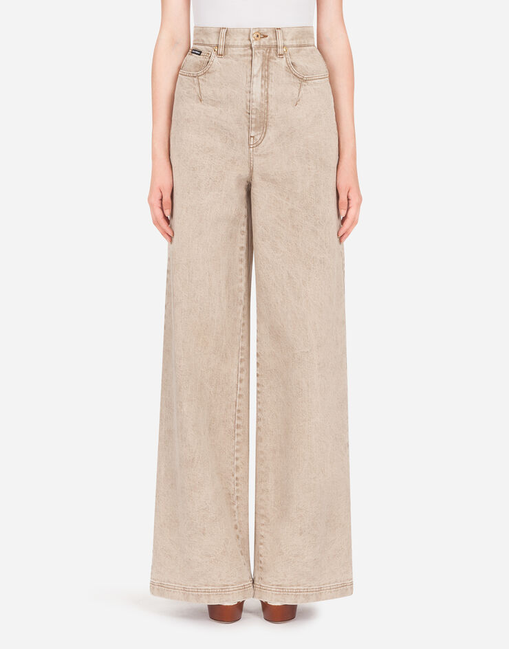 Dolce & Gabbana FLARED DENIM JEANS BEIGE FTBOMDG899F
