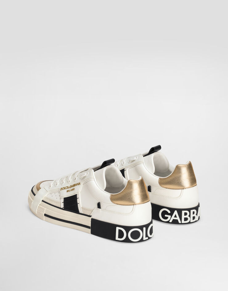 Dolce & Gabbana Sneaker Custom 2.Zero in pelle di vitello con dettagli a contrasto Bianco CS1863AO222