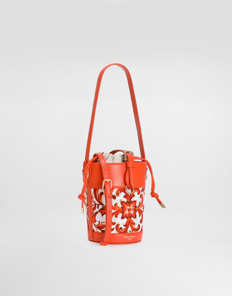 Dolce & Gabbana Majolica-print Capri canvas bucket bag Multicolor BB7816A0401