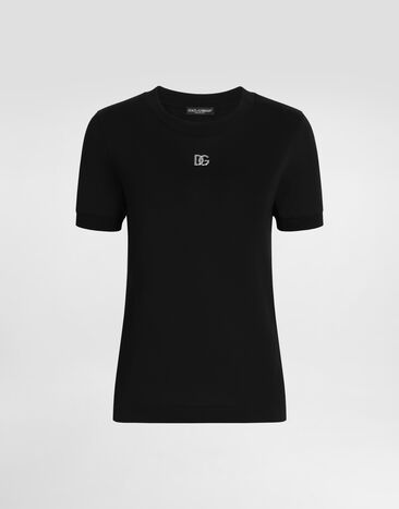 Dolce & Gabbana Cotton t-shirt with logo White F8N08ZG7B3U