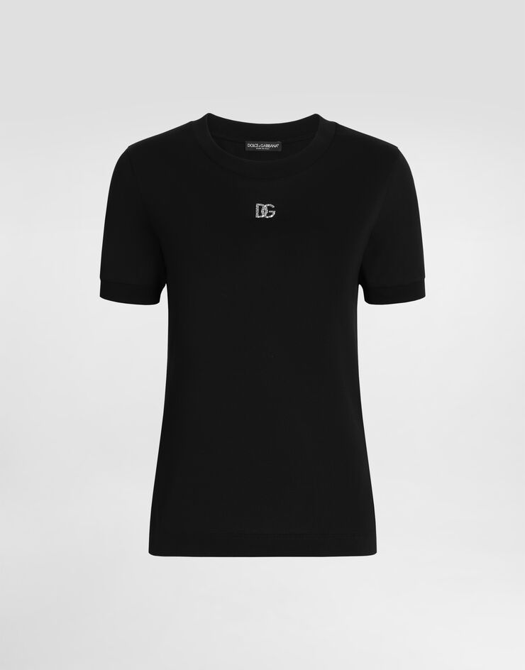 Dolce & Gabbana Cotton t-shirt with logo White F8N08ZG7B3U
