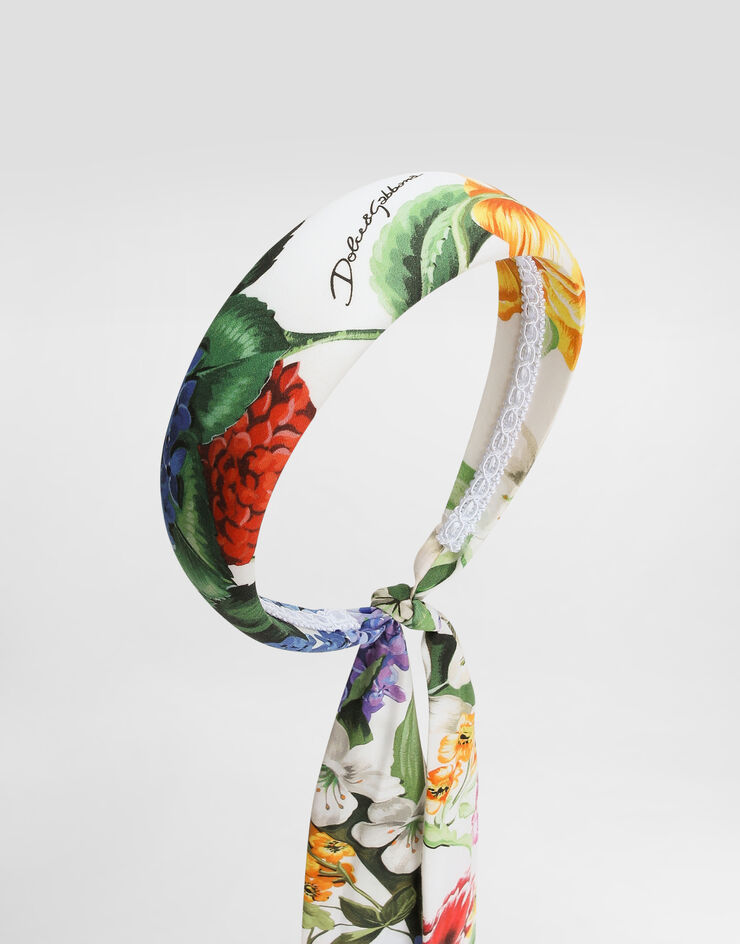 Dolce & Gabbana Floral-print poplin headband Print LB3L63HS5S5
