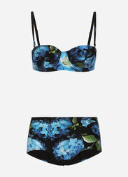 Dolce & Gabbana Bluebell-print balconette bikini with high-waisted bikini bottoms Print O8A54JFSG8C