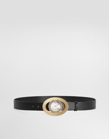 Dolce & Gabbana Calfskin belt Black BC5012A3T05