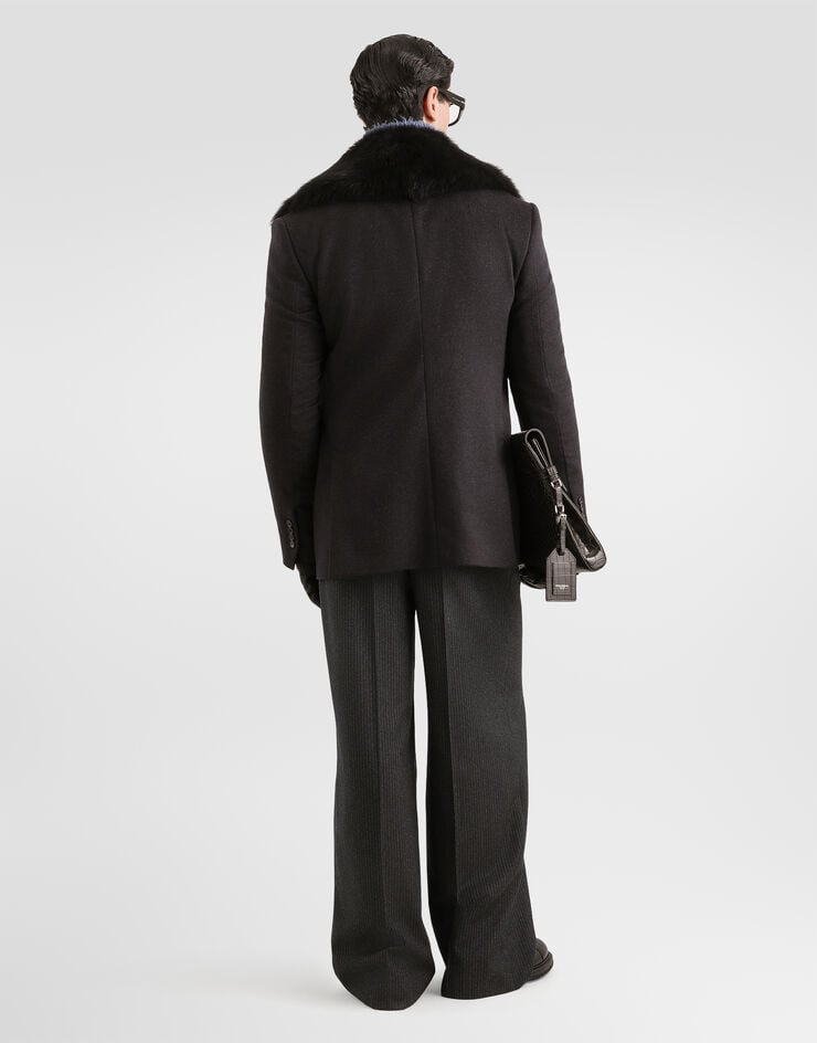 Dolce & Gabbana Palermo double-breasted cashmere jacket Grey G2VK3ZHU2BY