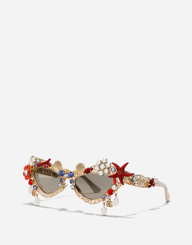 Dolce & Gabbana نظارة شمسية كابري ذهبي VG2313VM25A