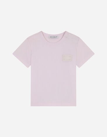 Dolce & Gabbana Camiseta de punto con placa del logo Imprima L2JW9XHS7OJ