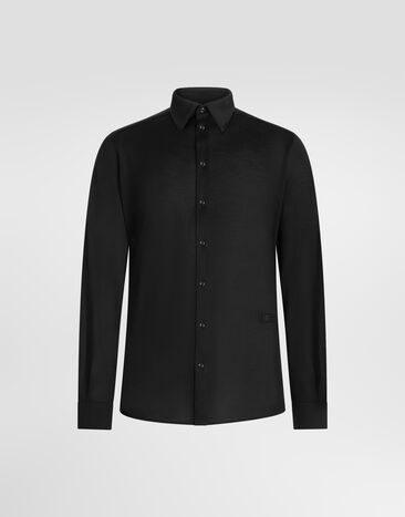 Dolce & Gabbana Martini shirt in melange jersey Black G5OX5ZFU75F